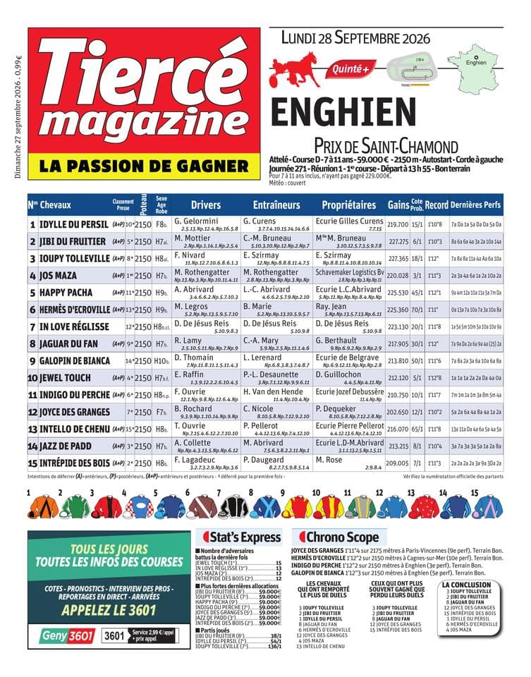 Couverture de l'édition du Dimanche 27 septembre 2026